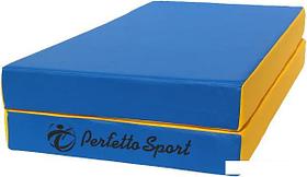 Cпортивный мат Perfetto Sport №3 складной 100x100x10 (синий/желтый)