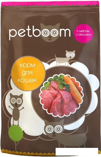 Сухой корм для кошек PetBoom Для взрослых кошек с мясом и овощами 10 кг - фото 1 - id-p224843700