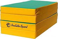 Cпортивный мат Perfetto Sport №5 складной 200x100x10 (зеленый/желтый)