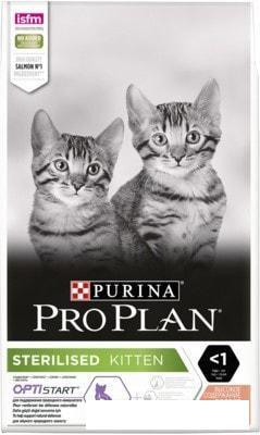 Сухой корм для кошек Pro Plan Sterilised Kitten OptiStart с лососем 1.5 кг - фото 1 - id-p224844731