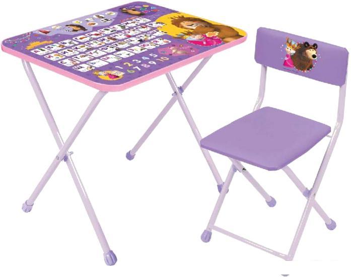 Детский стол Nika ММД2/А1 Маша и Медведь с азбукой