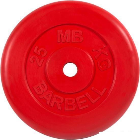 Диск MB Barbell Стандарт 26 мм (1x25 кг, красный) - фото 1 - id-p224844748