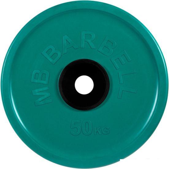 Диск MB Barbell Евро-классик 51 мм (1x50 кг, зеленый)