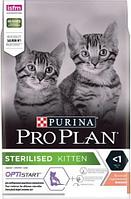 Сухой корм для кошек Pro Plan Sterilised Kitten OptiStart с лососем 3 кг