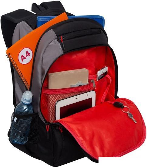 Школьный рюкзак Grizzly RU-330-1 (черный/серый) - фото 5 - id-p224842707