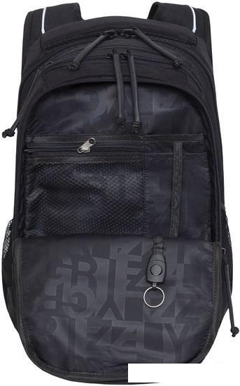 Школьный рюкзак Grizzly RU-338-3 (черный/красный) - фото 4 - id-p224842710