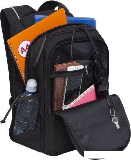 Школьный рюкзак Grizzly RU-338-3 (черный/красный) - фото 5 - id-p224842710