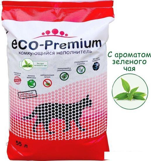 Наполнитель для туалета Eco-Premium с ароматом зеленого чая 55 л