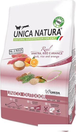 Сухой корм для кошек Unica Natura Unico Outdoor с уткой, рисом и апельсином 1.5 кг - фото 1 - id-p224844797