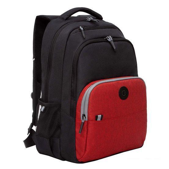 Школьный рюкзак Grizzly RU-330-6 (черный/красный) - фото 1 - id-p224842719