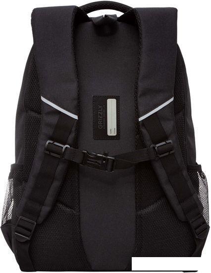 Школьный рюкзак Grizzly RU-330-6 (черный/красный) - фото 3 - id-p224842719