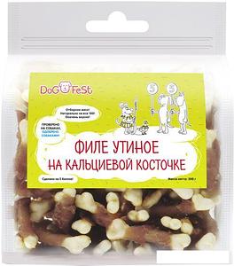 Лакомство для собак Dog Fest Филе утиное на кальциевой косточке 500 г
