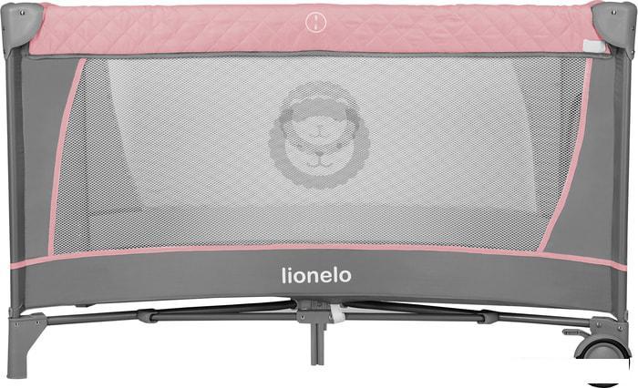 Манеж-кровать Lionelo Flower (серый/розовый) - фото 1 - id-p224868130