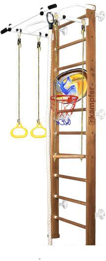 Детский спортивный комплекс Kampfer Helena Wall Basketball Shield №1 (стандарт, ореховый/белый) - фото 1 - id-p224868154