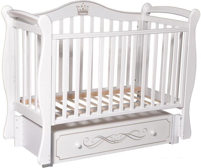 Классическая детская кроватка Антел Julia 11 (белый) - фото 1 - id-p224868202