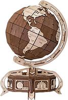 Сборная модель Eco-Wood-Art Глобус (коричневый)