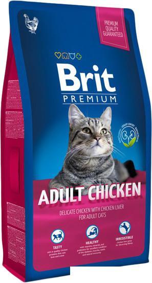 Корм для кошек Brit Premium Cat Adult Chicken 8 кг - фото 1 - id-p224845038