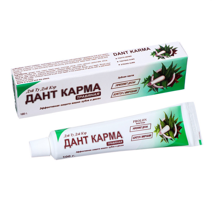 Зубная паста Травяная Dant Karma Herbal, 100г – 7 трав