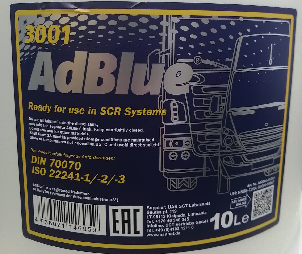 AdBlue MANNOL 3001, 10 л. - фото 2 - id-p177706884