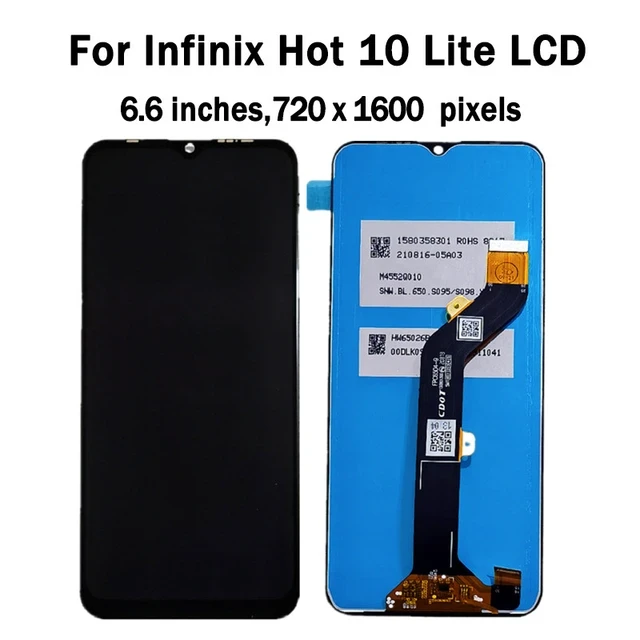 Дисплей (экран) Infinix Hot 10 Lite c тачскрином (black)