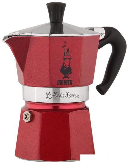 Гейзерная кофеварка Bialetti Moka Express (3 порции, красный) - фото 1 - id-p224824791