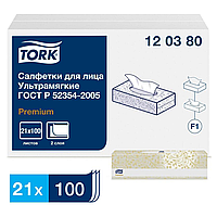 Салфетки для лица ультрамягкие "Tork Premium", 100 шт, белый (120380-00)