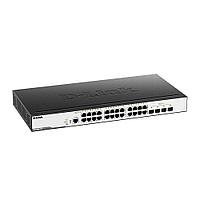 Коммутатор D-Link DGS-3000-28X/B, L2 Managed Switch with 24 10/100/1000Base-T ports and 4 10GBase-X SFP+