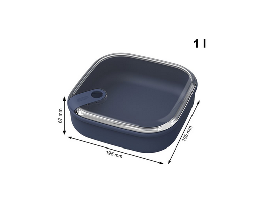 Пищевой контейнер с крышкой ELA 1 л.,темно-синий - фото 2 - id-p225016789