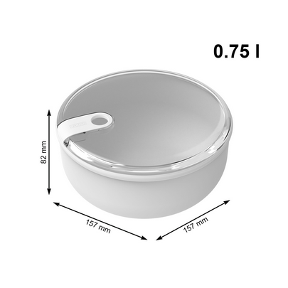 Пищевой контейнер круглый ELA 750 мл.,белый - фото 3 - id-p225016787
