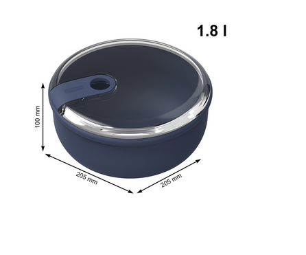 Пищевой контейнер круглый ELA 1,8 л. темно-синий - фото 3 - id-p225016798