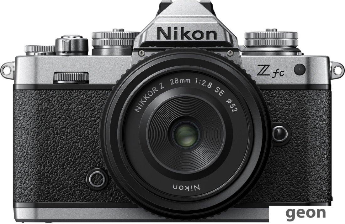 Беззеркальный фотоаппарат Nikon Z fc Kit 28mm (черный/серебристый) - фото 1 - id-p225063008