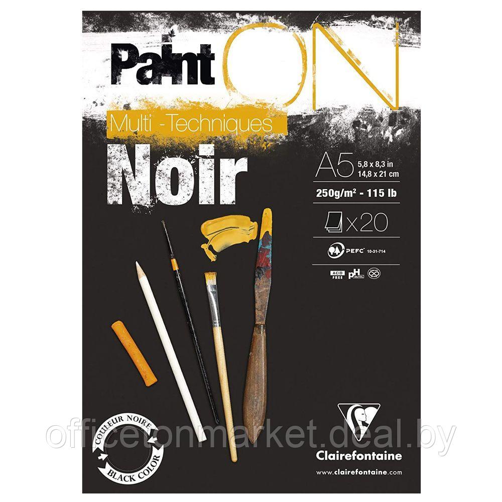 Блок-склейка "Paint'On" Noir, А5, 250 г/м2, 20 листов - фото 1 - id-p225062936
