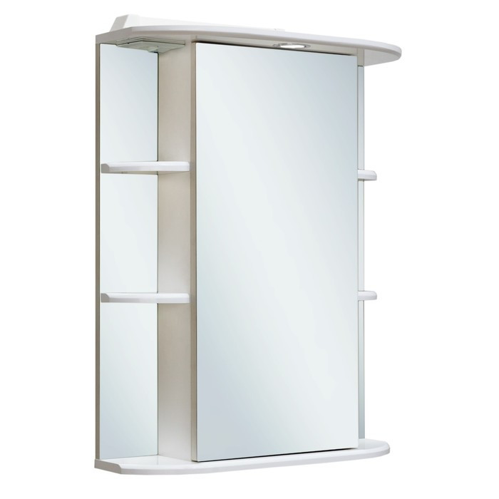 Зеркало-шкаф для ванной комнаты "Гиро 55" правый, 24 х 55 х 75 см - фото 1 - id-p225063732
