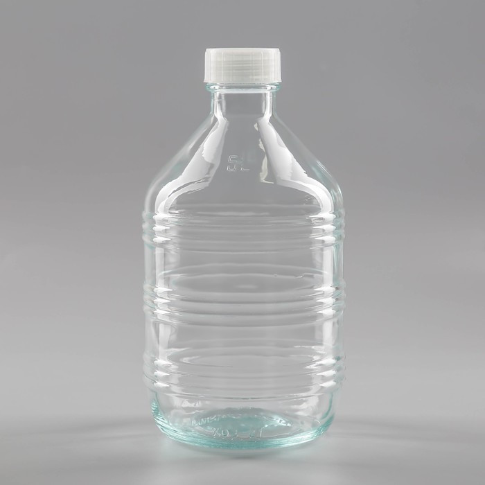 Бутыль стеклянная «Рифлёная», 5 л, с крышкой - фото 1 - id-p225064002