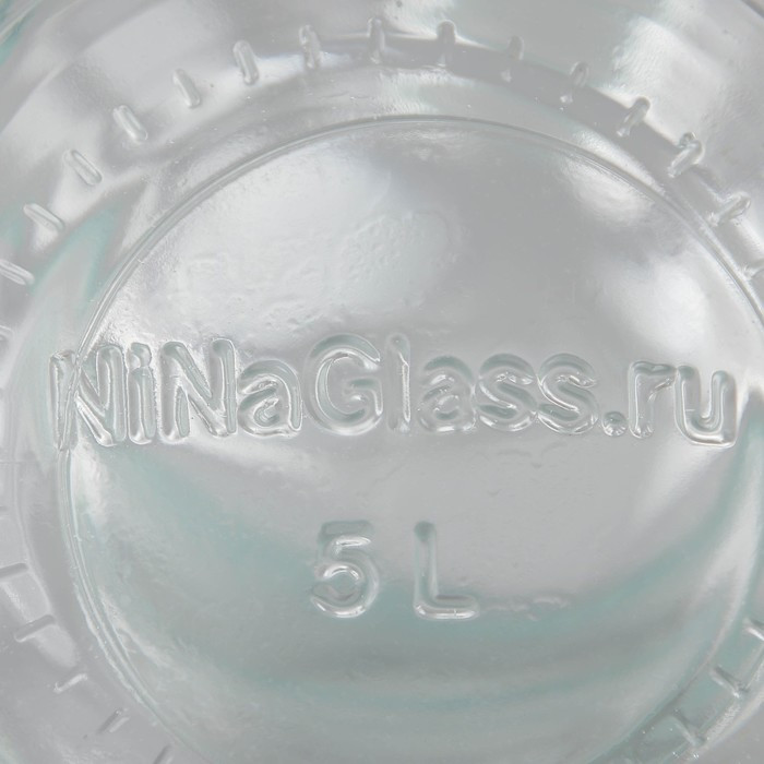 Бутыль стеклянная «Рифлёная», 5 л, с крышкой - фото 5 - id-p225064002