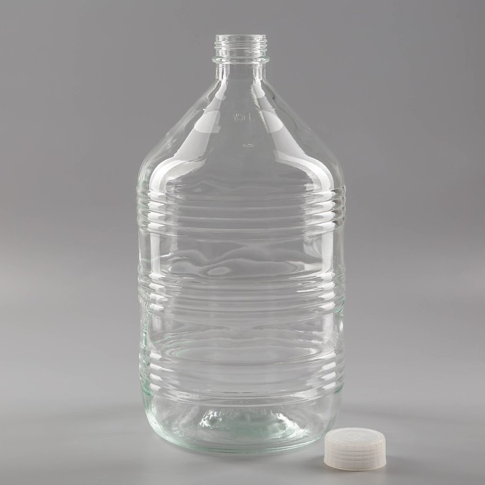 Бутыль стеклянная «Рифлёная», 15 л, с крышкой - фото 2 - id-p225064004