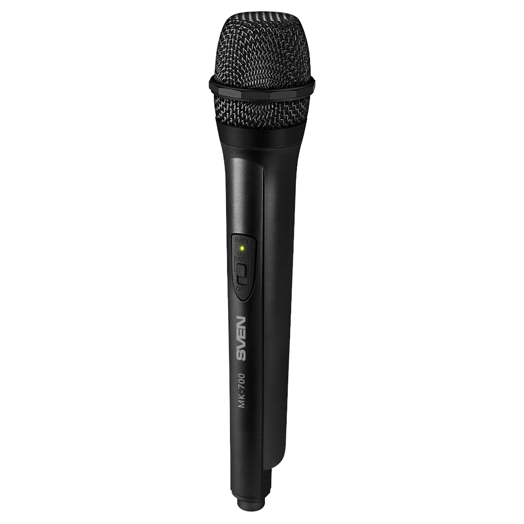 Микрофон беспроводной SVEN MK-700 черный (вокальный, беспроводной) - фото 1 - id-p225054340