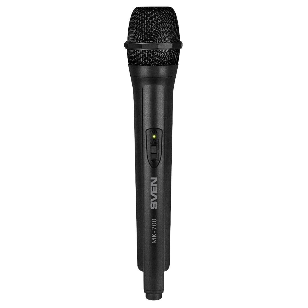 Микрофон беспроводной SVEN MK-700 черный (вокальный, беспроводной) - фото 3 - id-p225054340