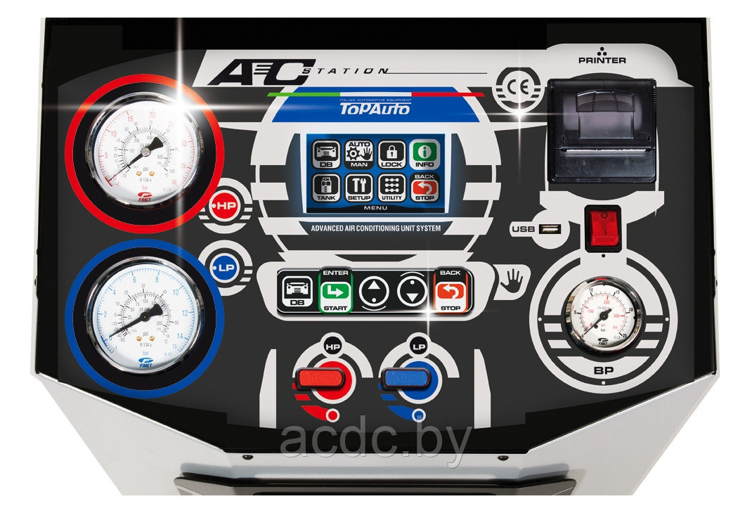 Станция автоматическая для заправки автомобильных кондиционеров TopAuto арт. RR700Touch+Printer - фото 4 - id-p225064143