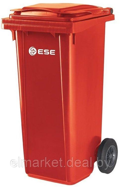 Мусорный контейнер ESE 120 л красный - фото 1 - id-p225064326