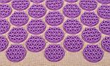Коврик акупунктурный Нирвана бежевый, фиолетовые шипы, премиум-серия, фото 7