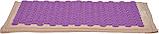 Коврик акупунктурный Нирвана бежевый, фиолетовые шипы, премиум-серия, фото 9