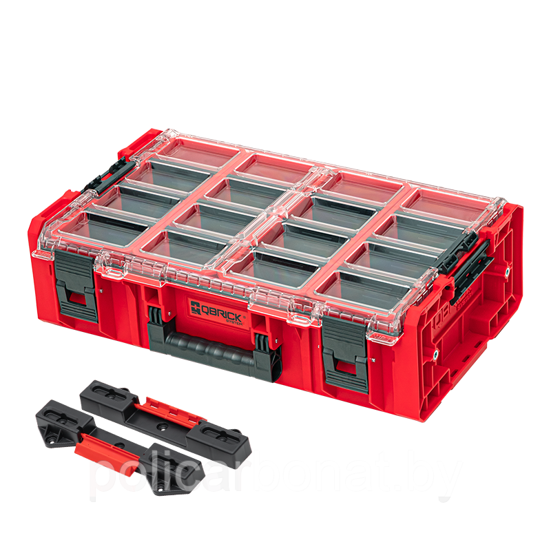 Органайзер Qbrick System ONE Organizer 2XL 2.0 RED Ultra HD Custom + 2x ONE Connect Adapter, красный