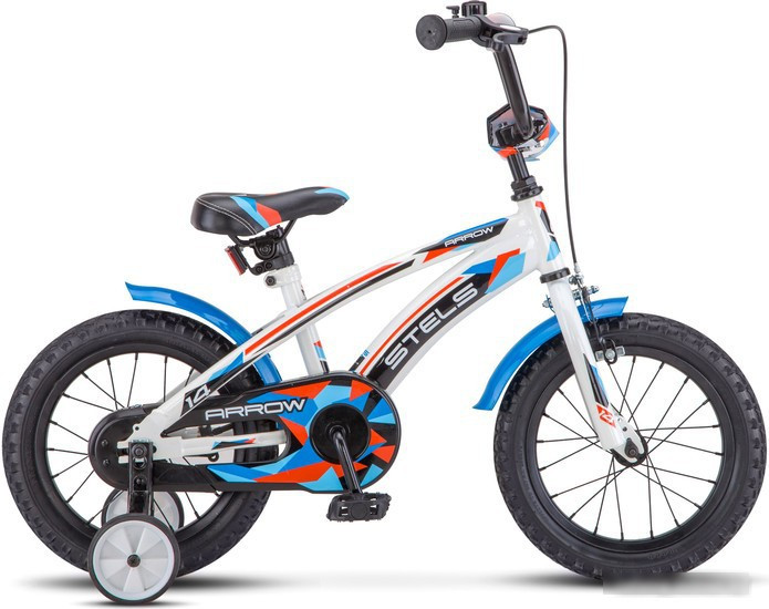 Детский велосипед Stels Arrow 14 V020 2023 (белый/синий) - фото 1 - id-p225066969