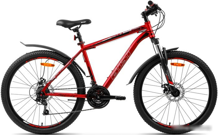 Велосипед AIST Quest Disc 26 р.18 2021 (красный/черный) - фото 1 - id-p225066232