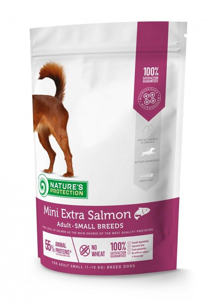 Nature's Protection Сухой корм NP Mini Extra Salmon д/с мелких пород с лососем, 500 г.