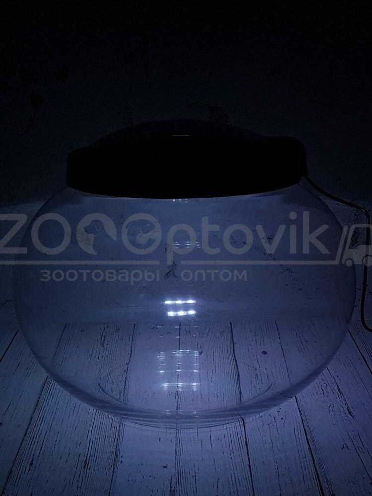 ZooAqua Аквариум круглый на 12 л. черный с Led светильником на пульте управления деньночь и др. режимы - фото 8 - id-p225067224