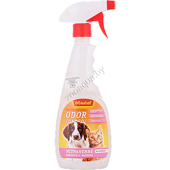Средство для устранения запаха и меток Amstrel "Оdor control" для кошек и собак, без аромата, 500 мл
