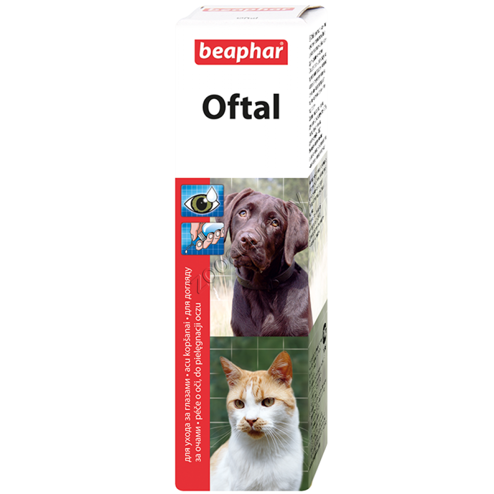 Beaphar Beaphar OFTAL-Augenpfl 50ml / Средство для чистки глаз у собак и котов - фото 1 - id-p225067316