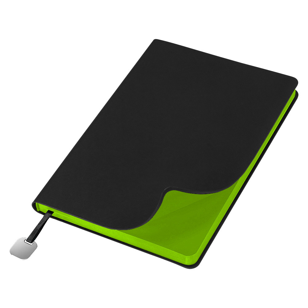Ежедневник Flexy Latte Soft Touch Black Edition Color А5, черный/светло-зеленый, недатированный, в гибкой - фото 1 - id-p225065501